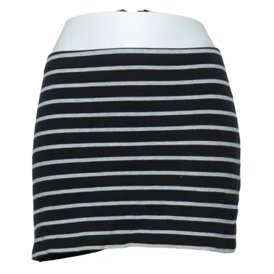 Skirt (Black, Gray) from Charlotte Russe Cotton, Polyester