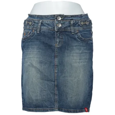 Jeansnederdel (Blå) fra EDC by ESPRIT Bomuld, Elastan