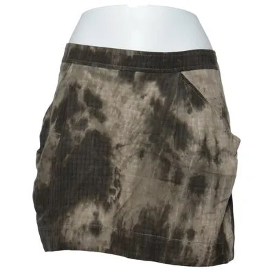 Jupe (Marron, Vert) de Et Vous Coton, Lin