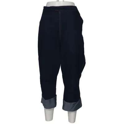 Pantacourt (Bleu) de Hell Bunny Vixen Coton, Élasthane, Polyester
