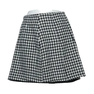 Skirt (Black, White) from Helline Polyester, Wool