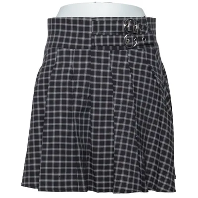 Skirt (Black, White) from Romwe Polyester
