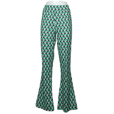 Palazzohose (Grün, Schwarz, Weiß) von Pescara Elasthan, Polyester