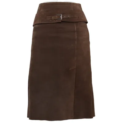 Leather skirt (Brown) from Arma