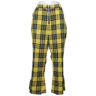 Pants (Yellow, Black) from Hell Bunny Elastane, Polyester, Viscose