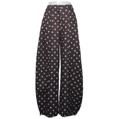 Pantalon patte d'éléphant (Marron, Bleu) de LS Élasthane, Polyester