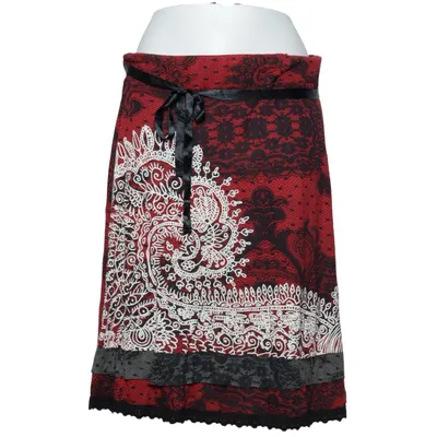 Kjol (Röd, Svart, Vit) från Desigual Viskos