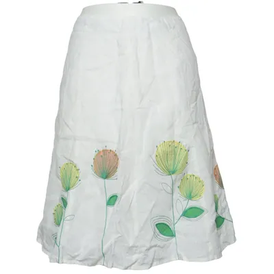 Skirt (White, Multicolored) from Boden Cotton, Linen
