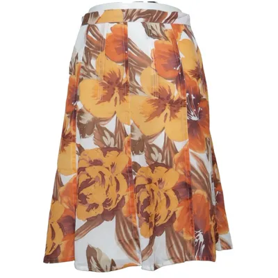Skirt (White, Yellow, Brown) from Fashion and Style Polyester