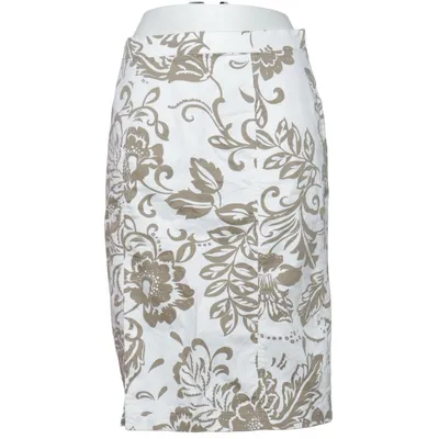 Jupe (Blanc, Marron) de Women's Selection Coton, Élasthane