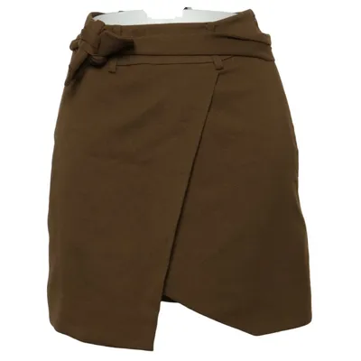 Slå om-nederdel (Brun) fra LeGer Elastan, Polyester, Viscose