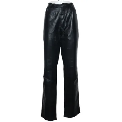 Leather pants (Black) from Avitano Leather, Polyester