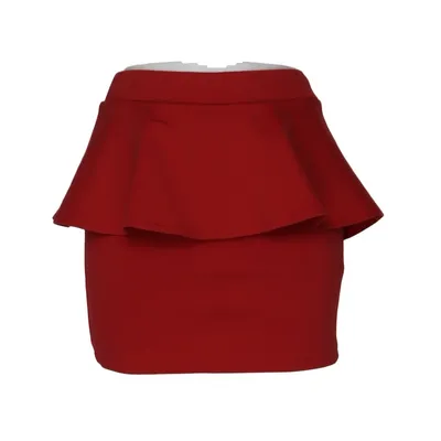 Skirt (Red) from Zara Trafaluc Cotton, Elastane, Polyamide
