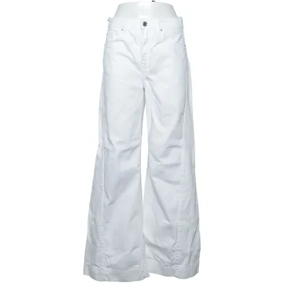 Jeans (White) from Zara Cotton