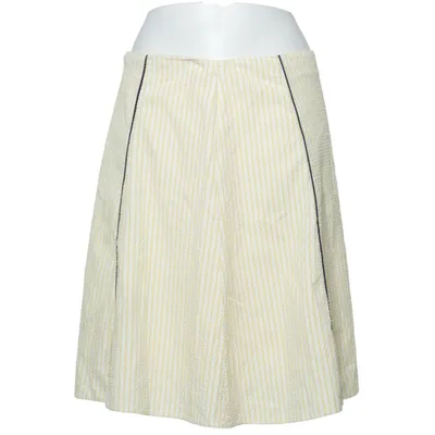 Nederdel (Gul, Hvid) fra Apart Acetat, Bomuld, Elastan, Polyester