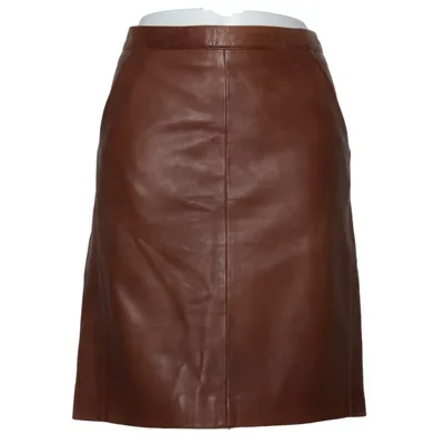 Läderkjol (Brun) från More & More Skinn, Polyester