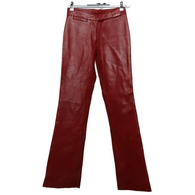 Läderbyxor (Röd) från Gipsy by Mauritius Skinn, Polyester