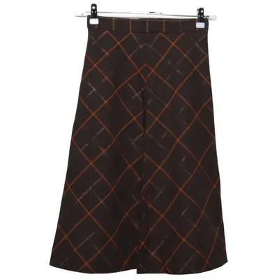 Skirt (Brown, Orange) from Dothes Elastane, Polyester, Wool