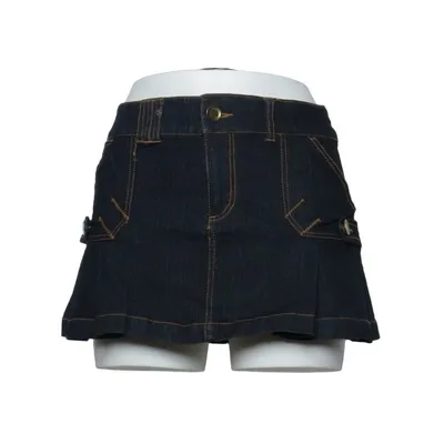 Jeansnederdel (Blå) fra Colours Of The World Bomuld, Elastan, Polyester