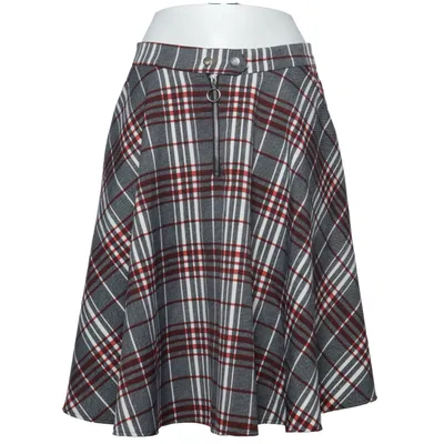 Skirt (Gray, Red, White) from Axara Polyester