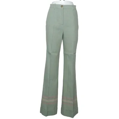 Palazzobukser (Grøn) fra John Galliano Bomuld, Linned, Polyester