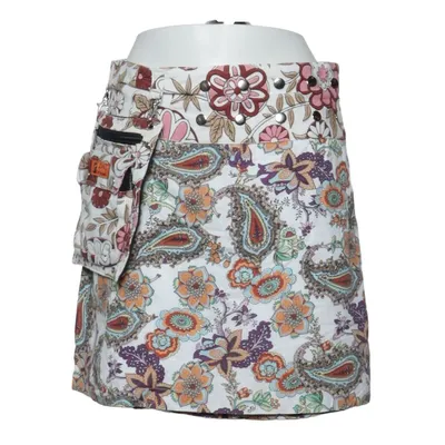 Wrap skirt (White, Multicolored) from Zand Cotton, Leather, Nylon, Polyester, Viscose, Wool