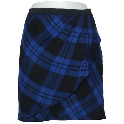 Skirt (Blue, Black) from Gap Polyester, Viscose