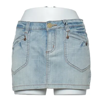 Jupe en jean (Bleu) de Fishbone Denim Coton, Élasthane