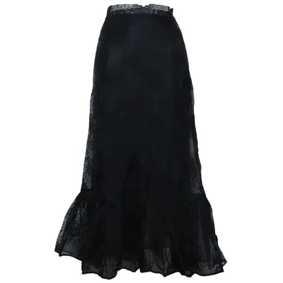 Maxi skirt (Black) from Sandra Mansour x H&M Cotton, Polyamide, Polyester