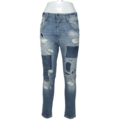 Jeans (Blau, Mehrfarbig) von Please Vintage Glam Baumwolle, Elasthan