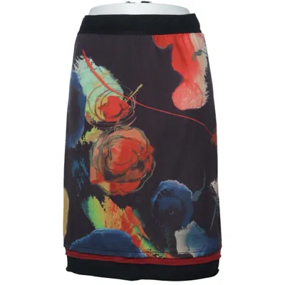 Skirt (Black, Multicolored) from 101 Idees Cotton, Polyester