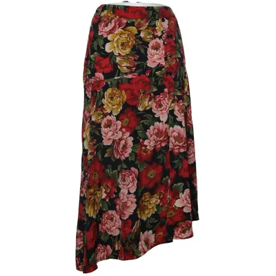 Skirt (Black, Multicolored) from Network Polyester