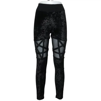 Leggings (Svart) från Killstar Elastan, Polyester