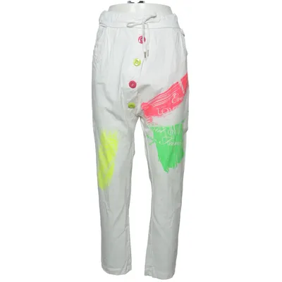 Broek (Wit, Meerkleurig) van Miss Miss Elastaan, Polyamide, Viscose
