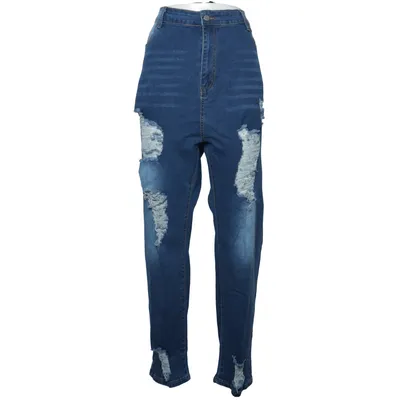 Spijkerbroek (Blauw) van Shein women Katoen, Elastaan, Polyester