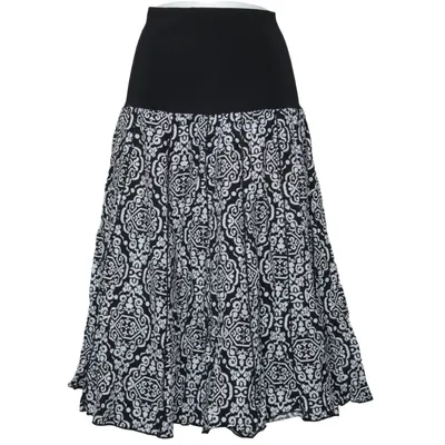 Zwangerschapsrok (Zwart, Wit) van Susan Bristol Katoen, Linnen, Polyester, Viscose