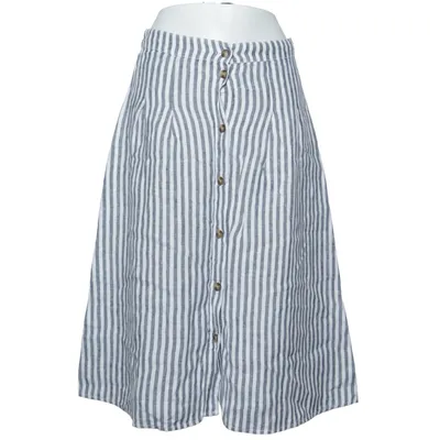 Skirt (Blue, White) from ESPRIT Cotton, Linen