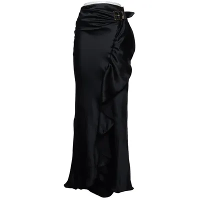 Wikkelrok (Zwart) van Marina Hoermanseder Gerecycled polyester