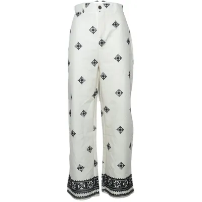 Pantalon patte d'éléphant (Blanc, Noir) de F.A.S