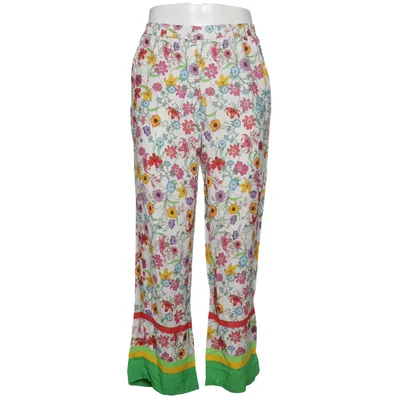 Pantalon patte d'éléphant (Blanc, Multicolore) de October Viscose