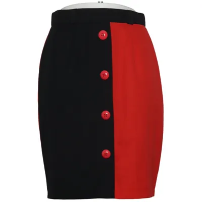 Skirt (Black, Red) from Schmeinck Polyester, Viscose