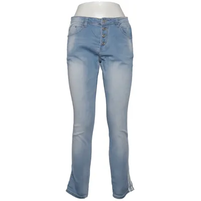 Jeans (Blue, White) from Place du Jour Cotton, Elastane