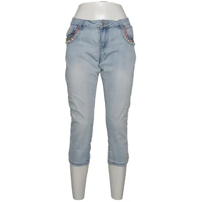 Trekvartsbyxor (Blå) från Mozzaar Bomull, Elastan, Polyester, Viskos