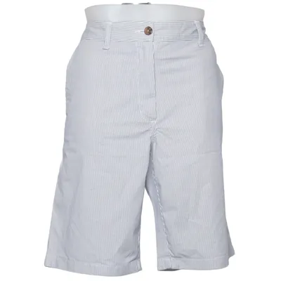 Short (Bleu, Blanc) de M&S Collection Coton, Élasthane
