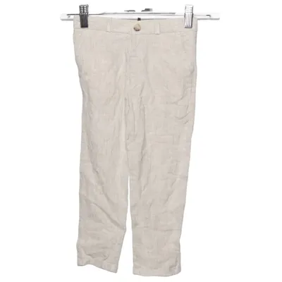 Chinos (Beige) from Zara Linen, Viscose