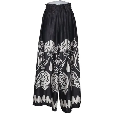 Palazzobyxor (Svart, Vit) från Amore Elastan, Polyester