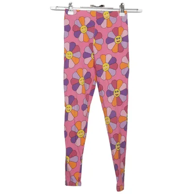 Leggings (Pink, Multicolored) from Småfolk Elastane, Organic cotton