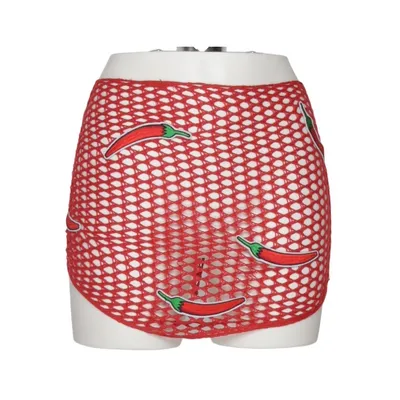 Strandkjol (Röd, Flerfärgad)