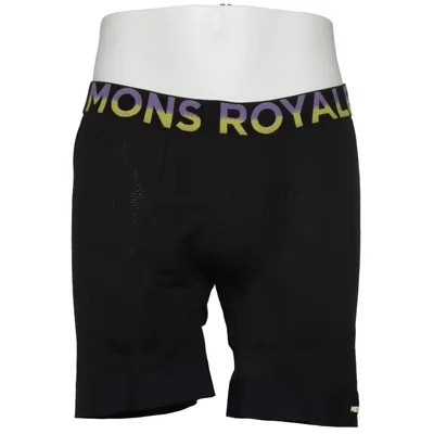 Fietsbroekje (Zwart, Lila, Geel) van Mons Royale Elastaan, Merinowol, Nylon, Polyester
