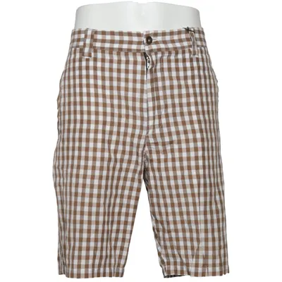 Short (Marron, Blanc) de Analog Coton, Polyester